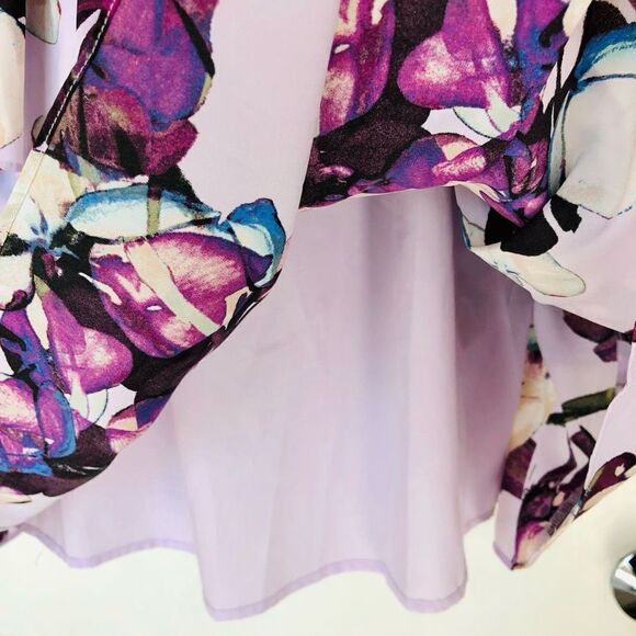 NWOT Banana Republic Sleeveless Lavender Floral Tier Dress - Picture 2 of 13